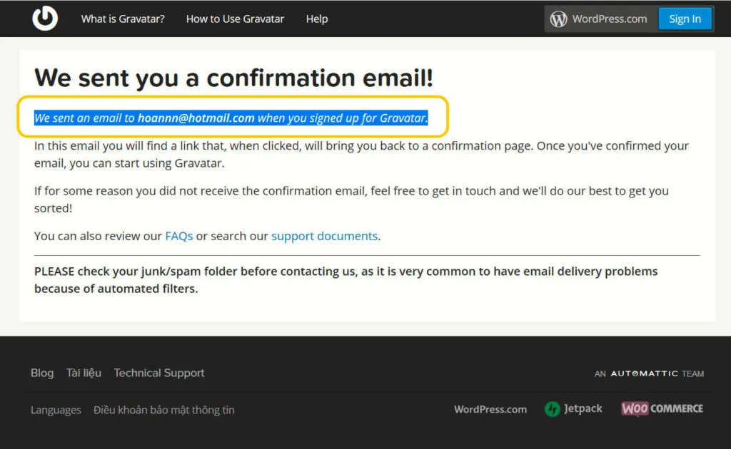 Cách tạo Avatar từ Gravatar để bình luận trên web caodem.com
