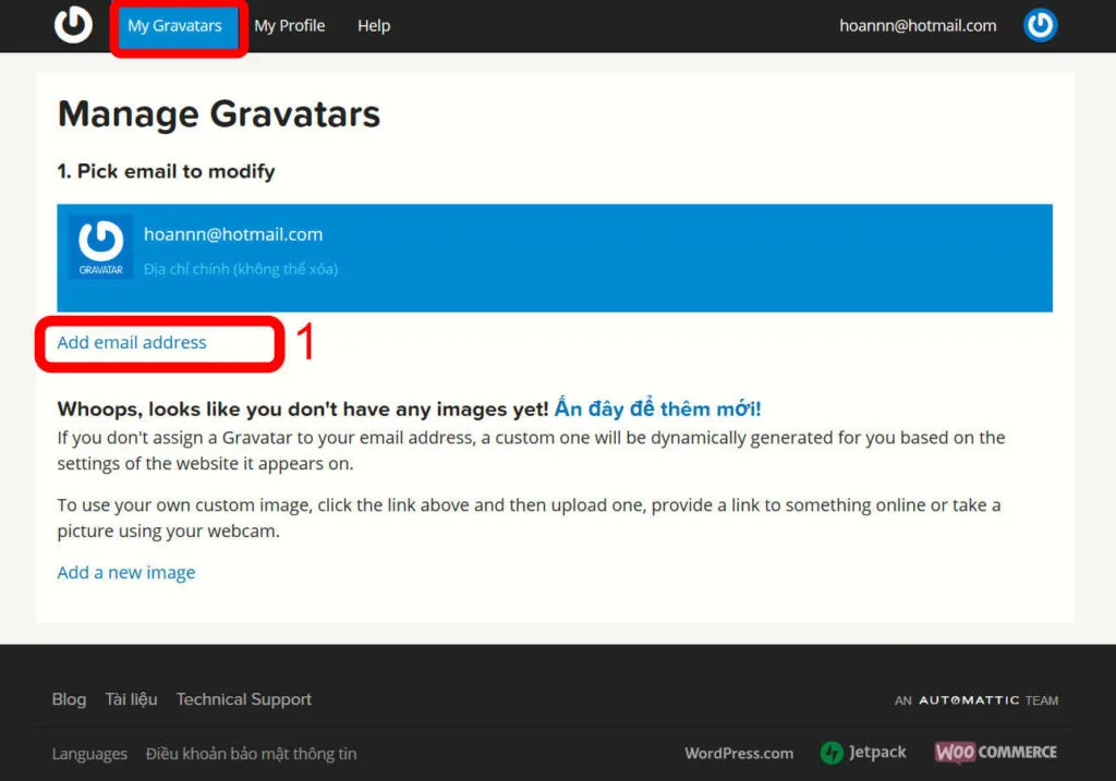 Cách tạo Avatar từ Gravatar để bình luận trên web caodem.com