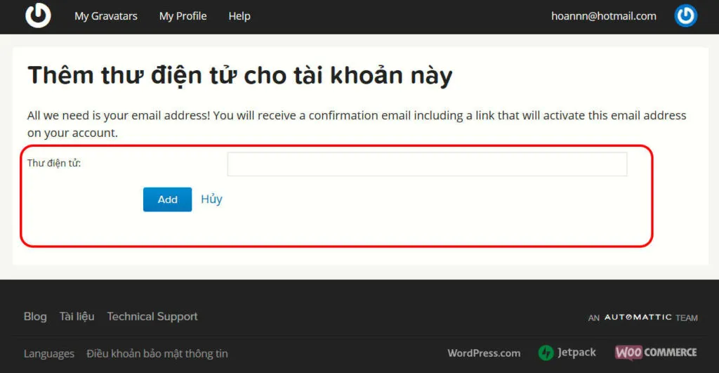 Cách tạo Avatar từ Gravatar để bình luận trên web caodem.com