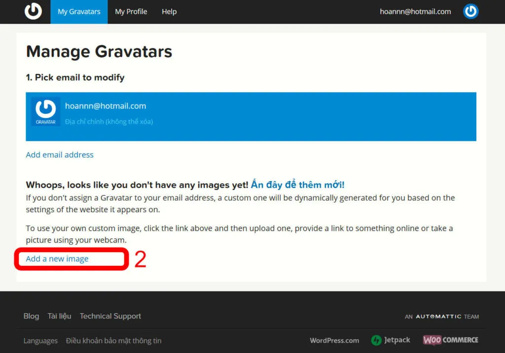 Cách tạo Avatar từ Gravatar để bình luận trên web caodem.com